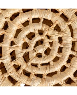 Handwoven Corn Leaf Nestable Baskets with Lids, Set of 2