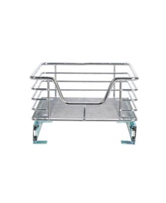 Glidez 11.5" W Steel Pull-Out Storage Organizer, 1-Tier Design, Chrome