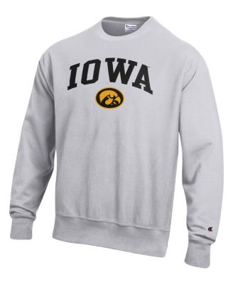 Men's Gray Iowa Hawkeyes Retro Rhombus Reverse Weave Fleece Sweatshirt