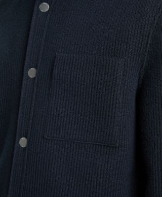 Men's Fully Lined Knit Shirt Jacket