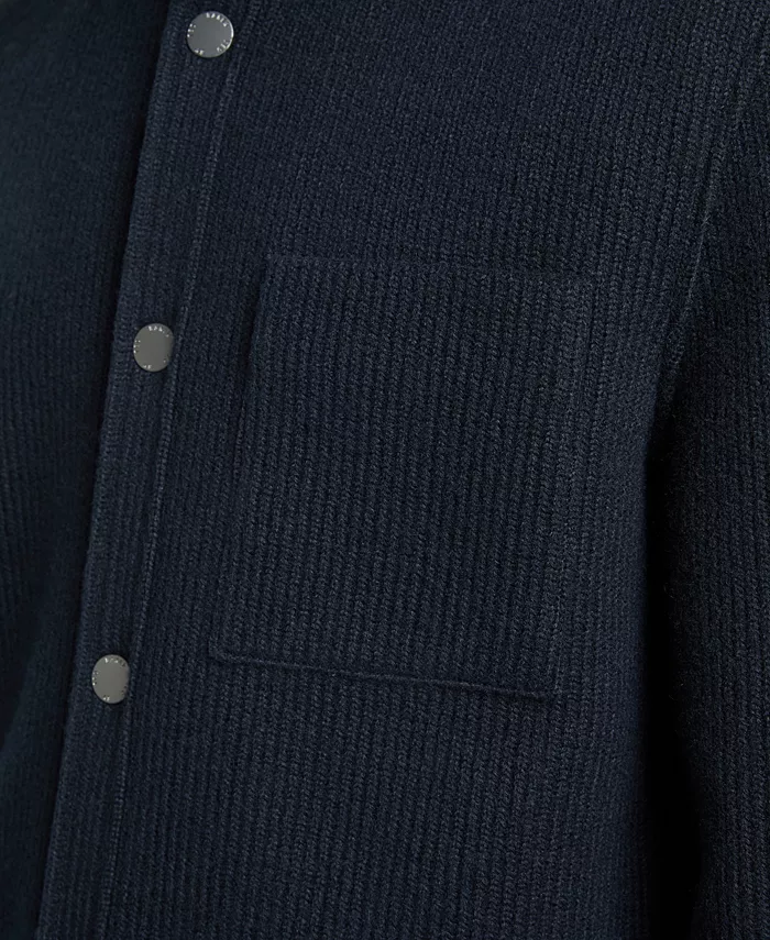 Men's Fully Lined Knit Shirt Jacket - thumbnail 4