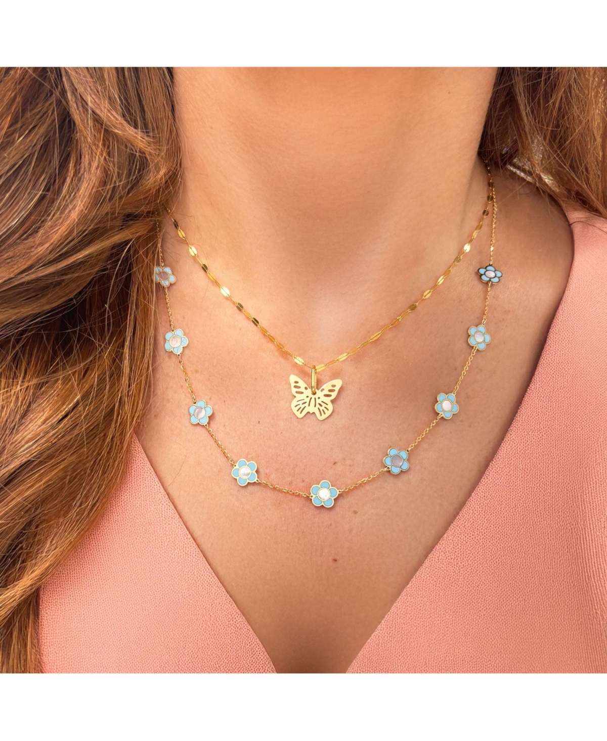 The Lovery Gold Butterfly Cutout Charm 14K Gold