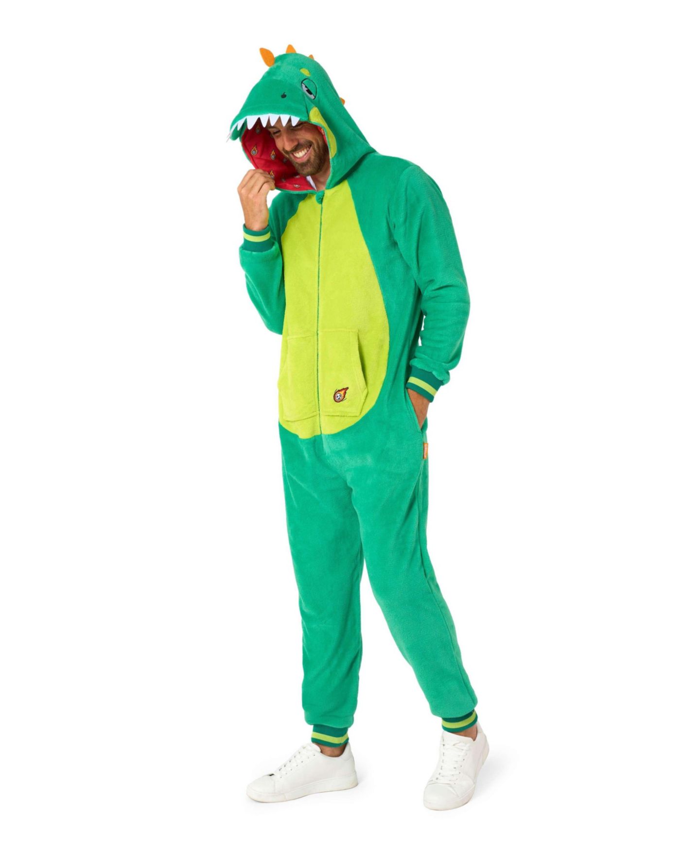 Карнавальный костюм акулы OppoSuits для взрослых, комбинезон, цвет: Зелёный — фото 8