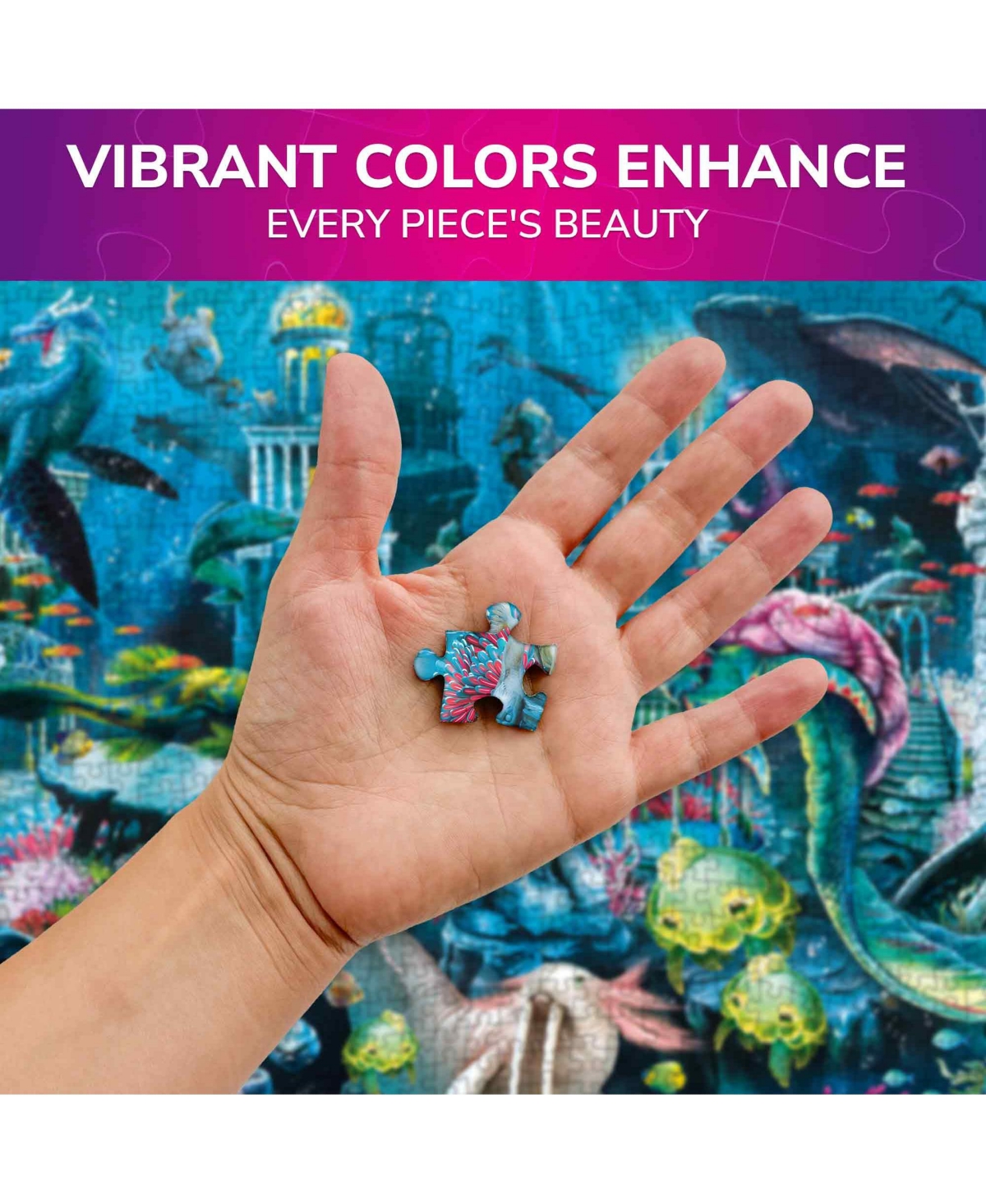 Quokka 1000 Pieces Puzzle for Adults and Up - Lost City Under The Ocean Theme