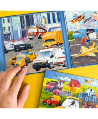 3x36 Pcs Magnetic Puzzles for Kids - Learning Dino Toy