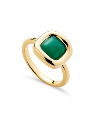 Statement Ring - Clara Ring Green Onyx