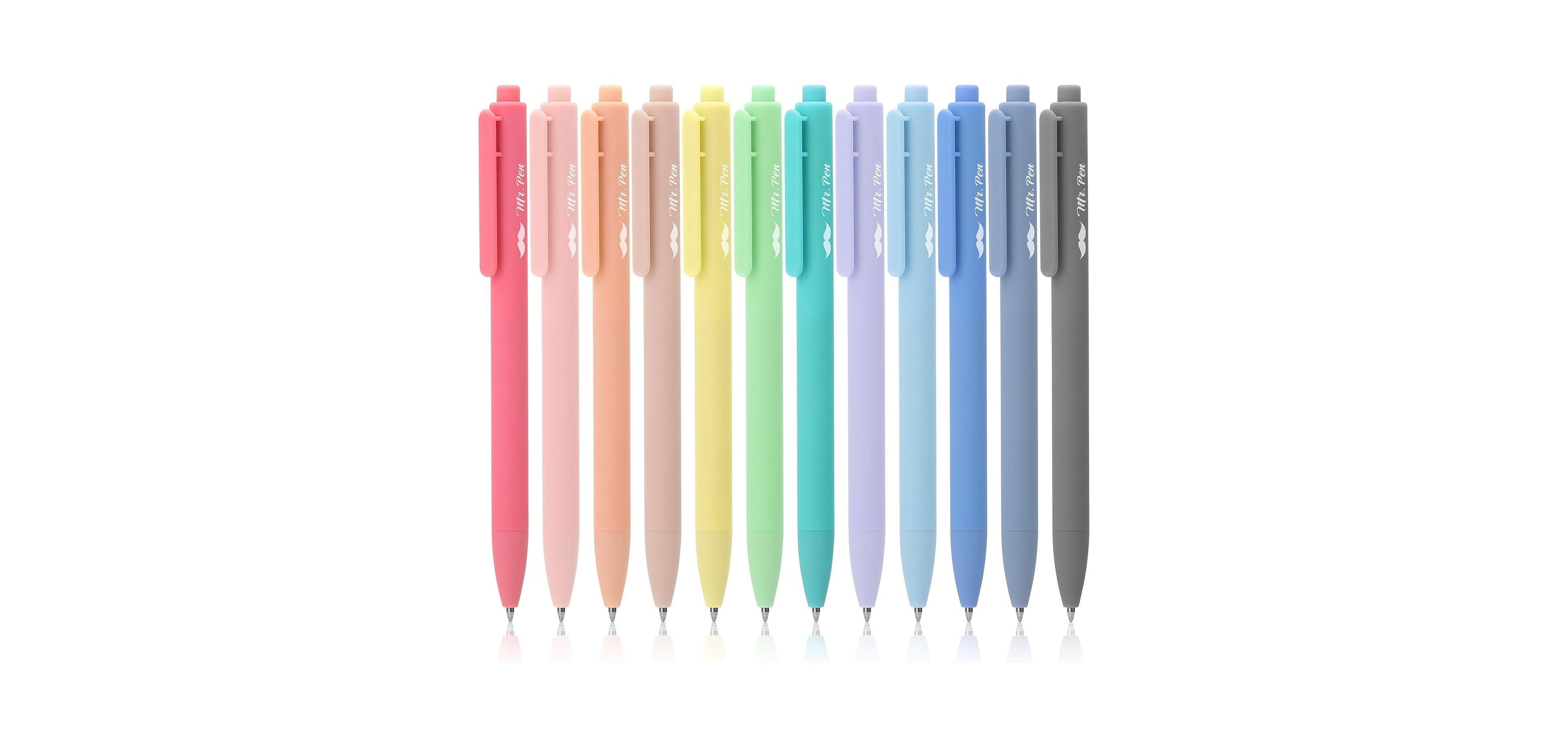 Mr. Pen Retractable Gel Pens, 12 Pack, Fast Dry, Gel Pen Fine Point