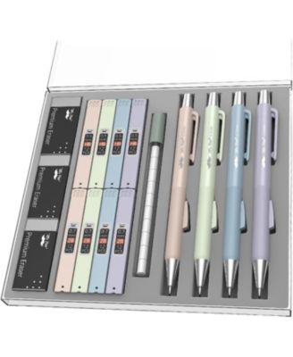 Pastel Mechanical Pencil Set, 4 Pack, 2 Sizes, 0.5 & 0.7mm,