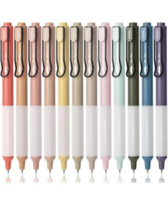 Retractable Gel Pens, 12 Pack, Black Ink Gel Pens, Vintage