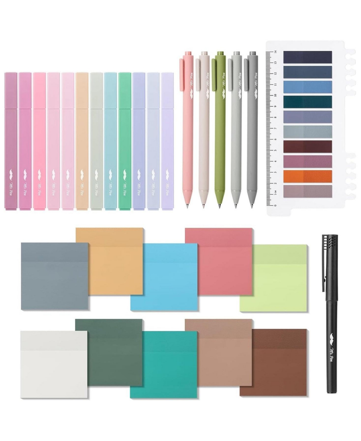 Mr. Pen Aesthetic Book Annotation Kit, 38 Pcs, Aesthetic Highlighter