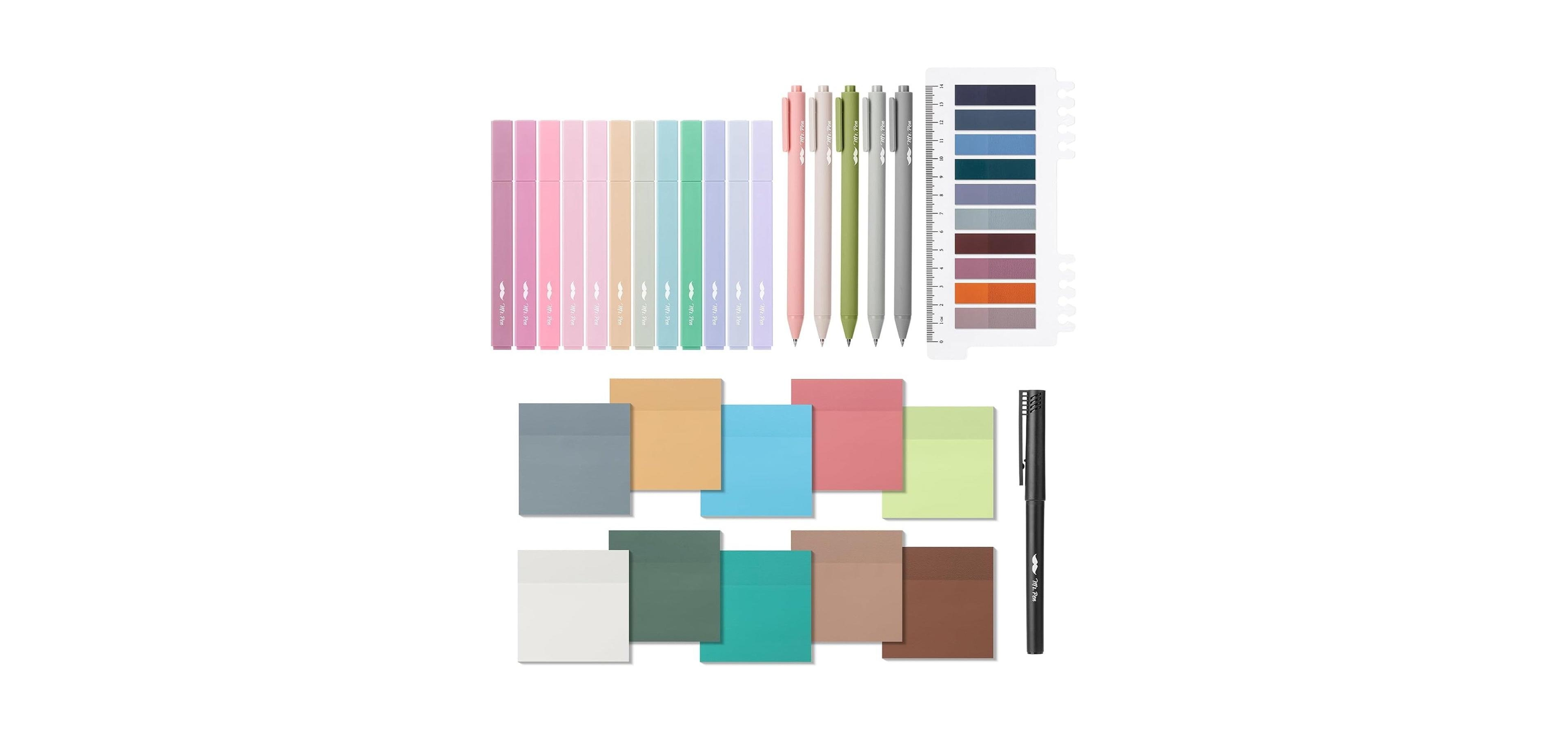 Mr. Pen Aesthetic Book Annotation Kit, 38 Pcs, Aesthetic Highlighter