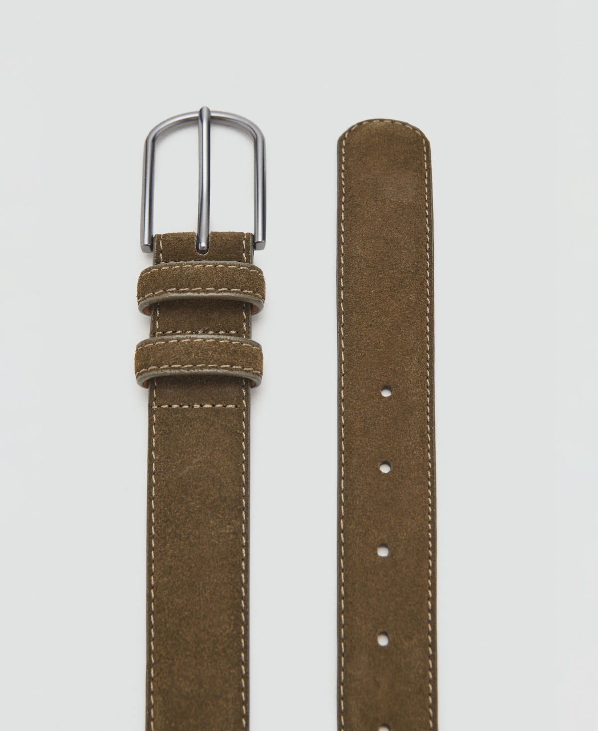 Mango Men's Suede Leather Belt
