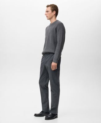 Men's Pinstripe Cotton Slim-Fit Pants