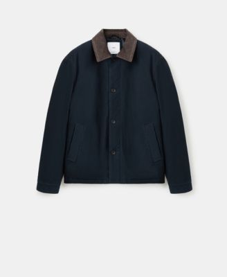 Men's Corduroy Collar Quilted Jacket