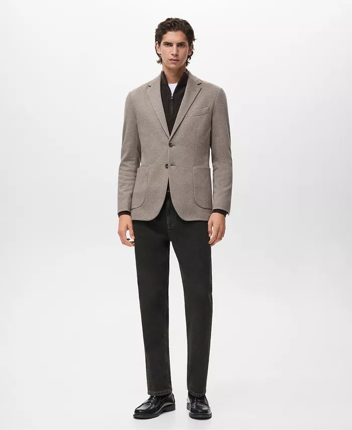 Men's Slim-Fit Micro-Houndstooth Jacket - thumbnail 2