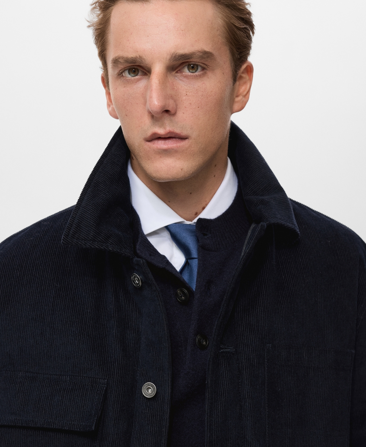 Mango Men's Pockets Corduroy Jacket