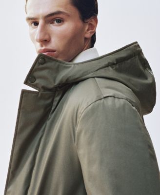 Men's Water-Repellent Hood Quilted Parka