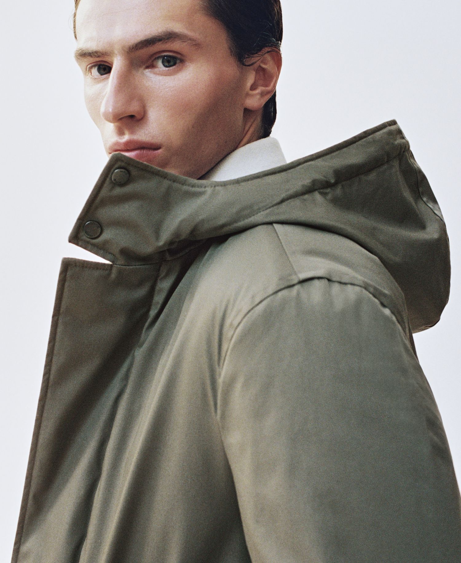 Men's Water-Repellent Hood Quilted Parka