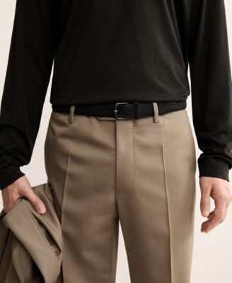 Men's Virgin Wool Pleated Pants