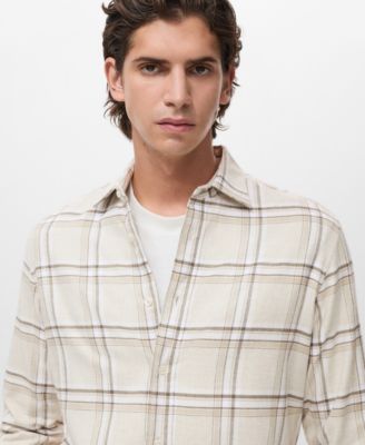 Men's Cotton Flannel Check Overshirt