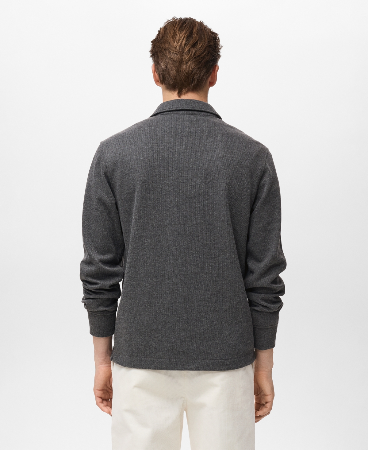 Mango Men's Regular-Fit Polo Sweatshirt