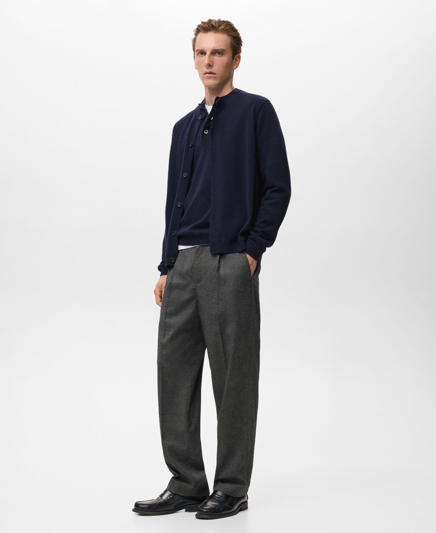 Men's Extra-Fine Wool Buttons Cardigan Sweater