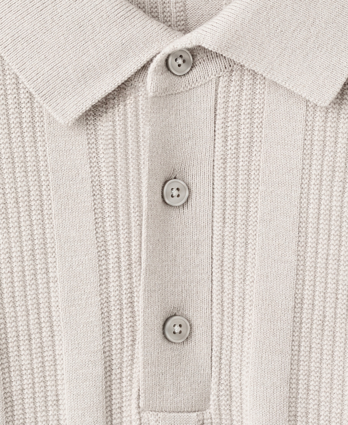 Mango Men's Ribbed Knitted Polo Sweater