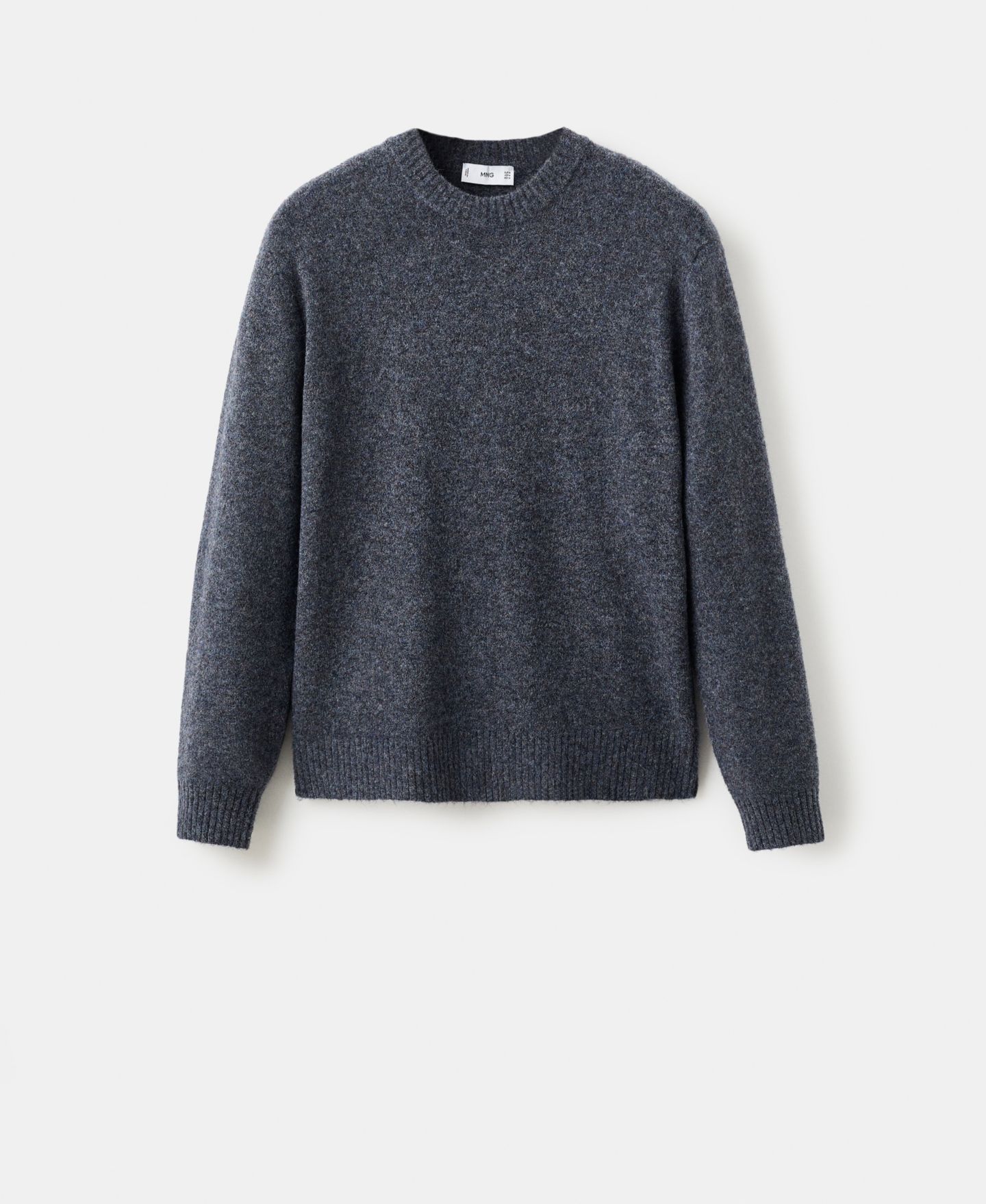 Мужской свитер MANGO Wool And Alpaca-Blend, цвет: Индиго синий — фото 7