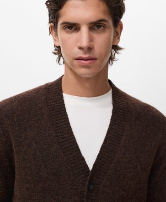 Men's Knitted Wool Blend Cardigan