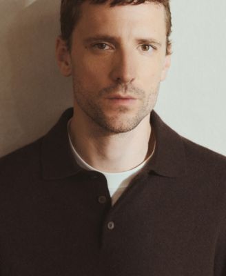 Men's Cashmere Polo Sweater