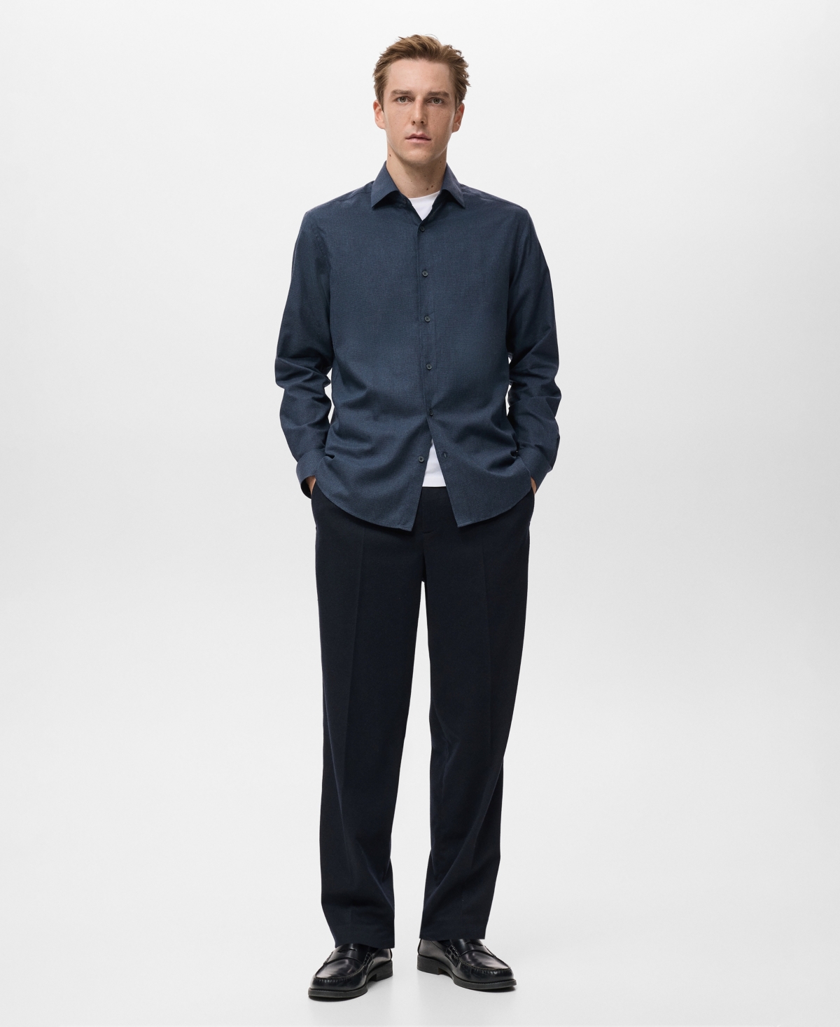 Mango Men's Regular-Fit Cotton Shirt