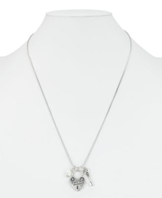 Adjustable Lock and Key Charm Necklace