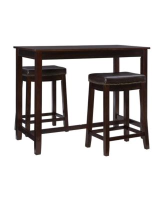 Claridge 3Pc Counter Set Brown