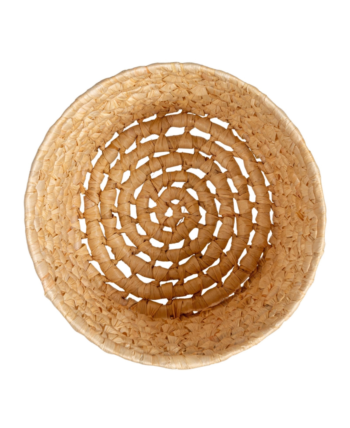 Household Essentials Handwoven Corn Leaf Waste Basket, Natural