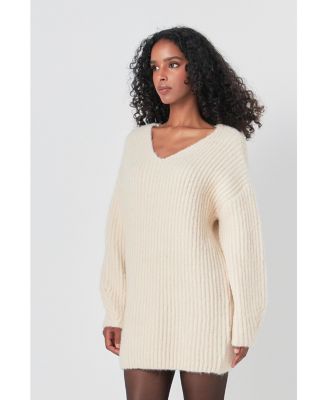 Women's Chunky Rib Oversized Mini Dress