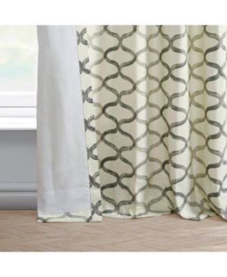 Illusions Geometric Grommet Printed Cotton Room Darkening Curtain