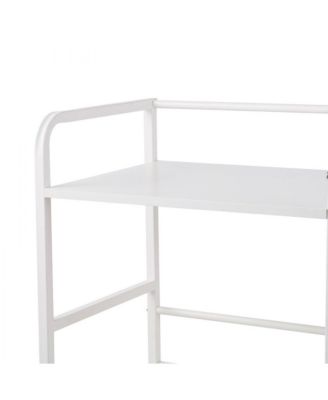2-Tier Kids Bookshelf with 4 Cubbies for Toy Storage