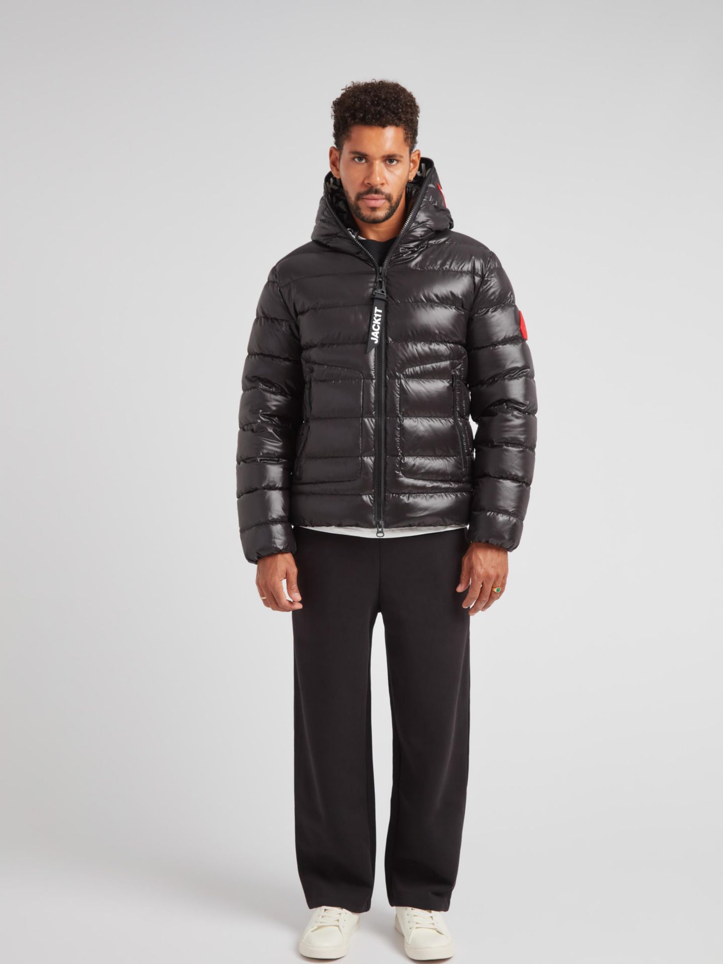 Мужская куртка JACK1T R4D Tramline Hooded Puffer, цвет: Чёрный, вариант 1 — фото 4
