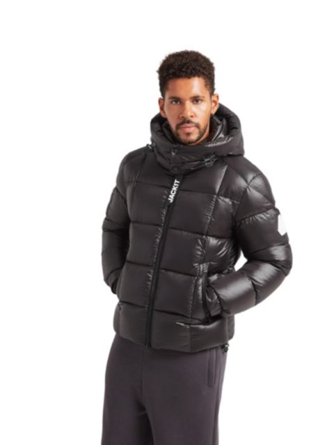 Мужская куртка JACK1T EZ Boxed Hooded Racer Puffer, цвет: Чёрный