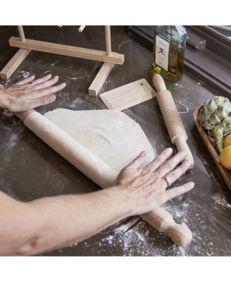 Beechwood Long Rolling Pin & Pasta Scraper