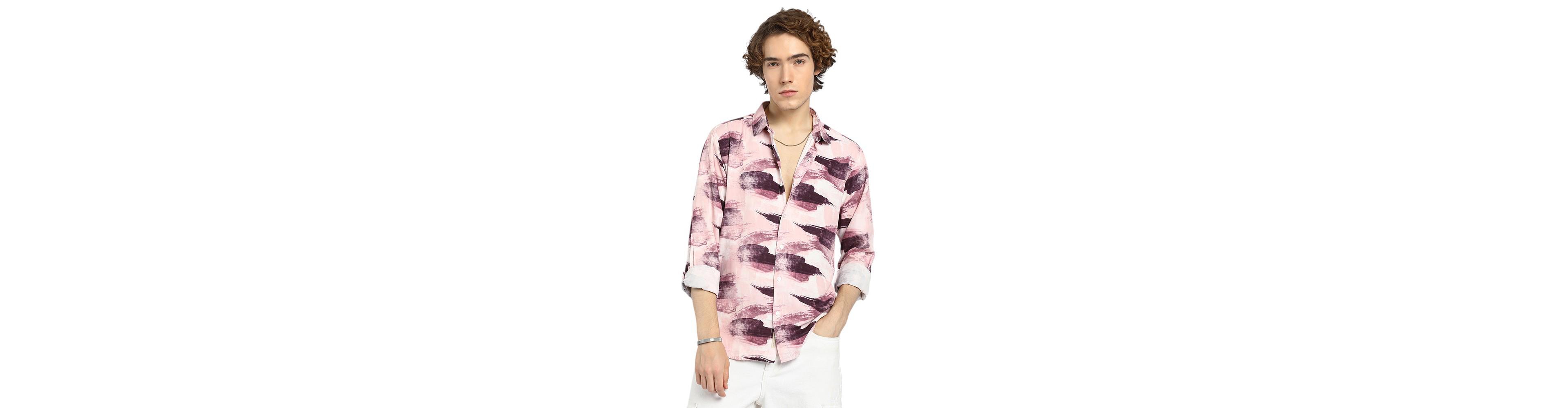 Campus Sutra Men's Brush Strokes Shirt