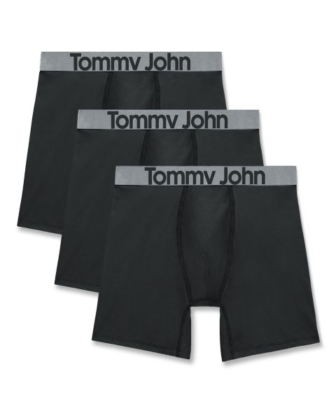 Трусы-боксеры Micro для мужчин, 3 шт. — Tommy John, цвет: Чёрный