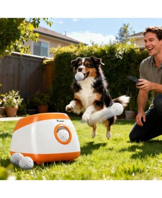 Automatic Dog Ball Launcher, Dog Ball Thrower, 26-79 FT Disce