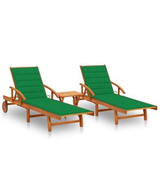 Sun Lounger Wooden with cushions