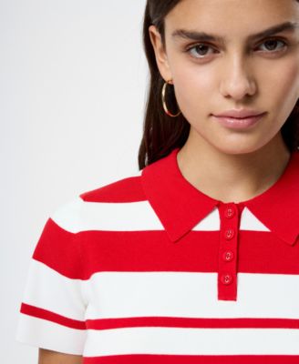 Women's Short-Sleeve Collared Top