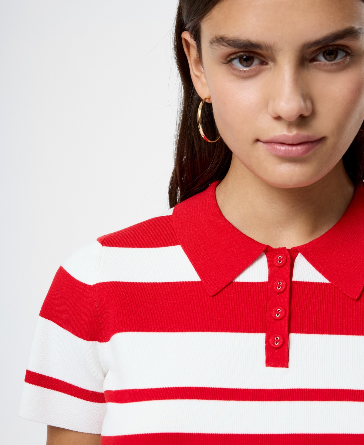 French Connection Women's Short-Sleeve Collared Top