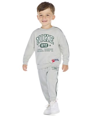 Toddler and Little Boys 2-Piece Sportswear P.E. French Terry Crewneck Top and Pant Set