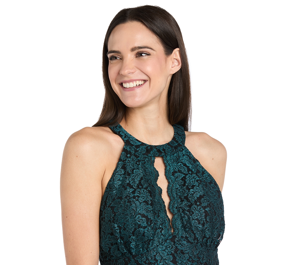 R & M Richards Women's Short Fit And Flare Dress In Green