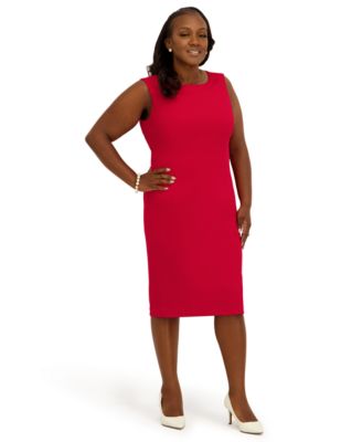 Women's Sleeveless Sheath Dress, Regular and Plus Size