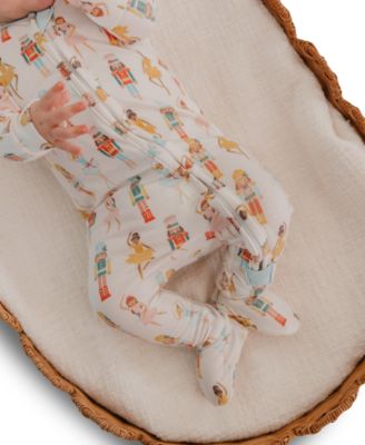 Baby Girls' Juliet Printed Zip-Up Footed Pajamas